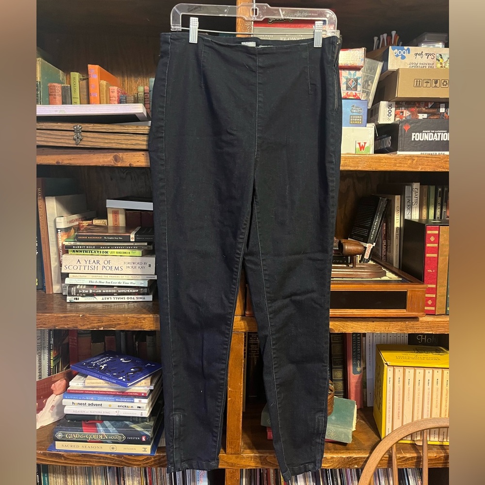 A new day side zipper jeans, high waist